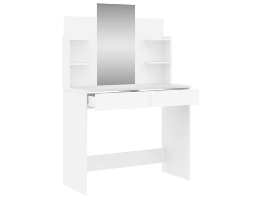 VIDAXL - Coiffeuse avec miroir blanc 96x39x142 cm