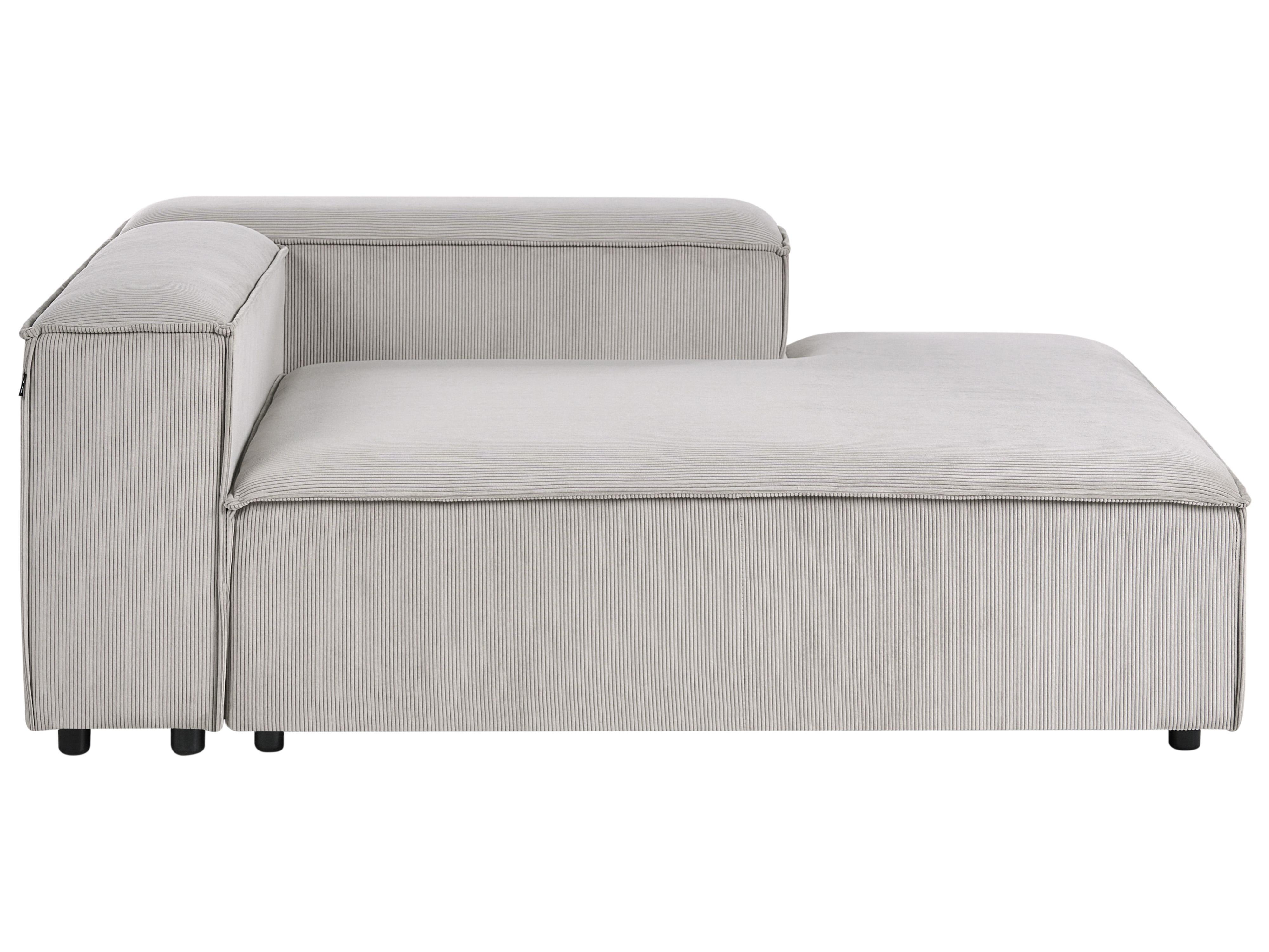 Linkszijdige chaise longue ARDAL Corduroy Taupe