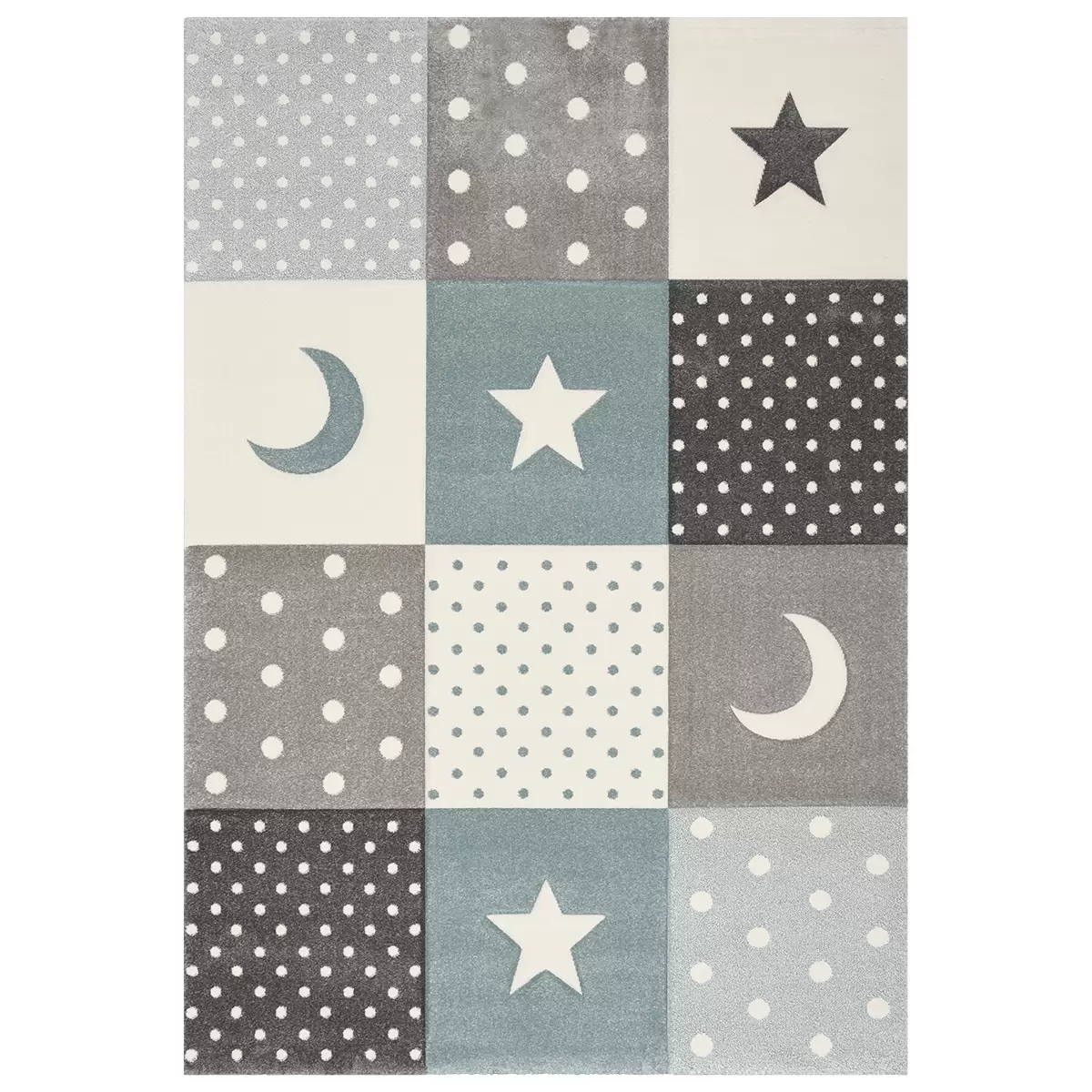 Kinderteppich Diamond Kids Pastel SV grau,blau