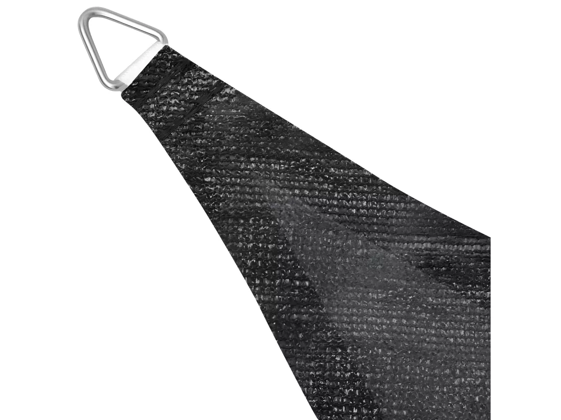 Voile d'ombrage en PEHD triangulaire 3,6 x 3,6 x 3,6 m Anthracite