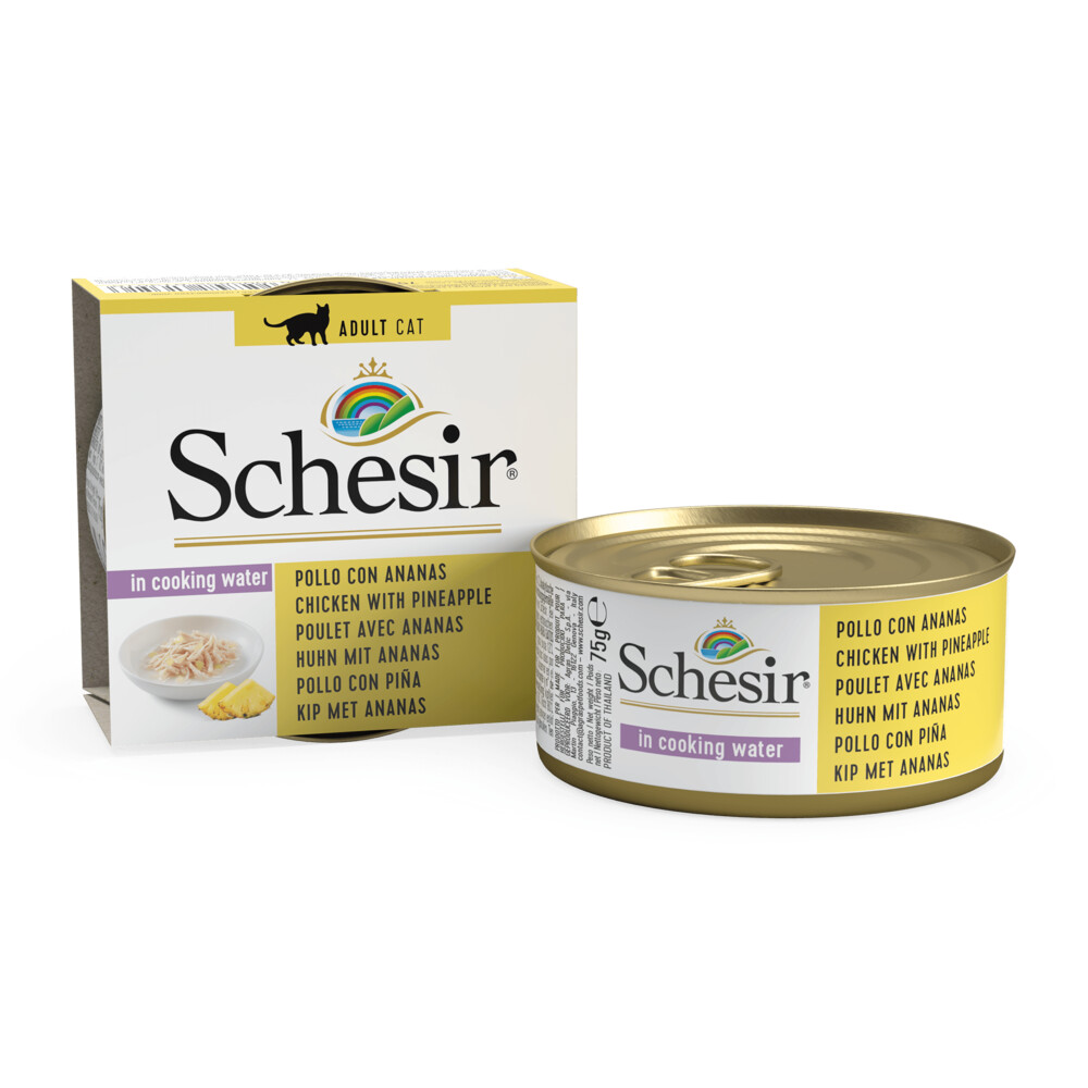 14x Schesir Kattenvoer Kip - Ananas75 gr
