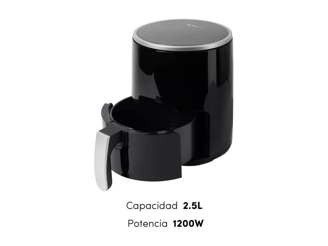 Friteuse à air 2,5L 1200W avec affichage numérique et température réglable 80-200ºC SwissHome