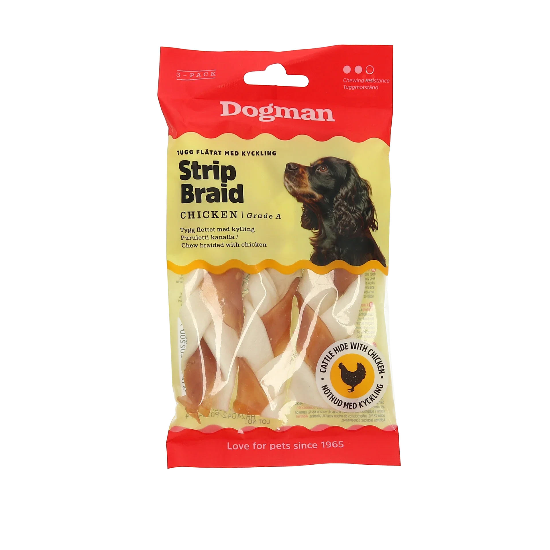 Dogman Chicken Strip Braid 3-pack S S