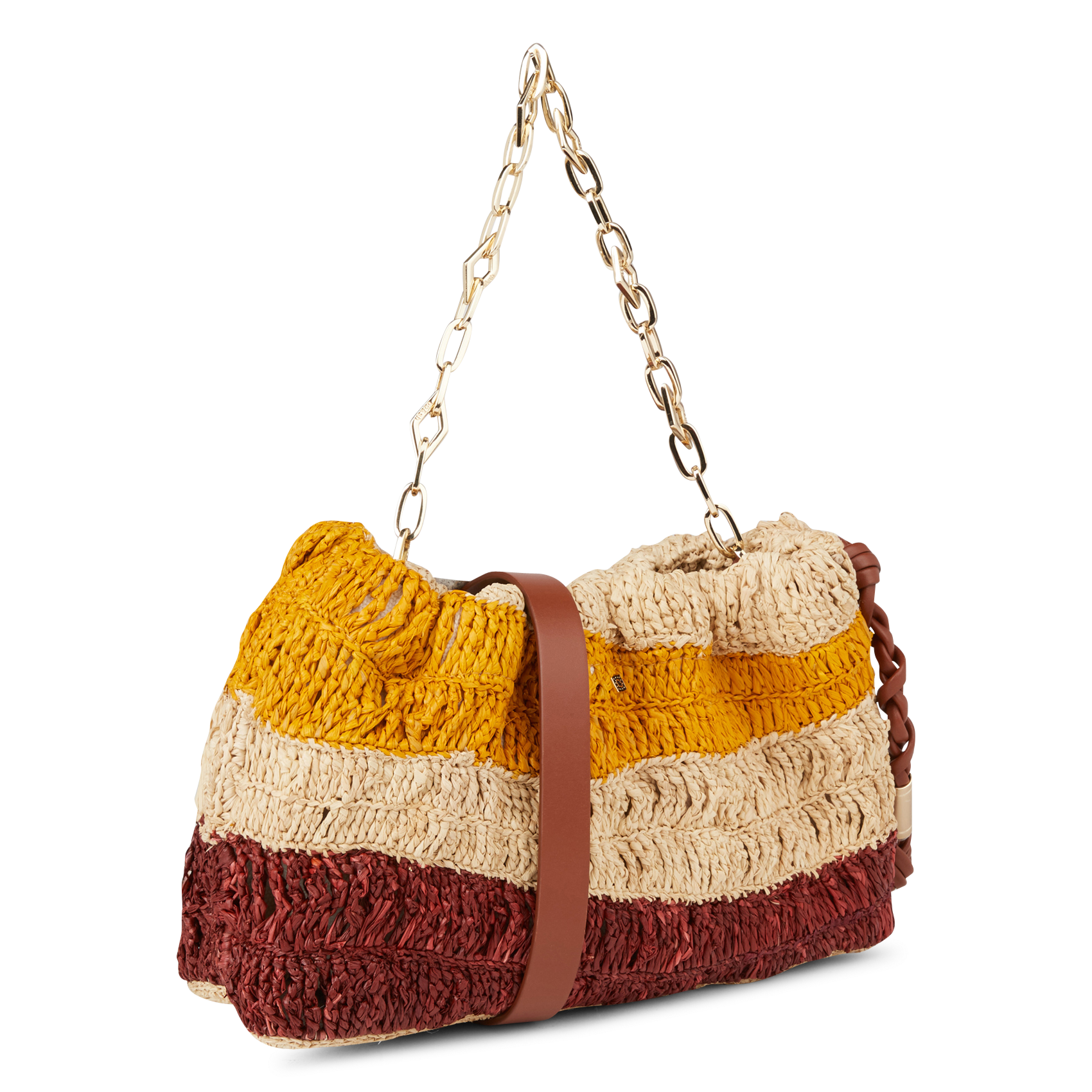 JUNE - Sac en raphia à rayures | Multicolore