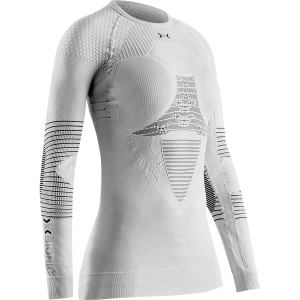 T-shirt thermique X-BIONIC ENERGIZER 4.0 SHIRT LG SL WMN ARCTIC WHITE/OPAL BLACK