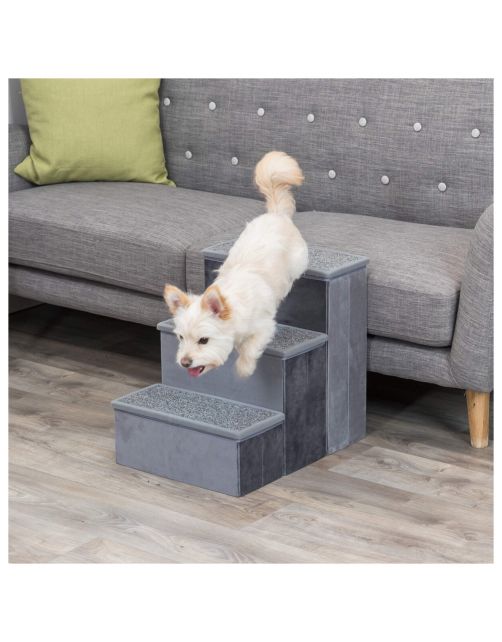 Trixie Hondentrap Met Opbergvak - Hondenloopplank - 34x45x50 cm Grijs