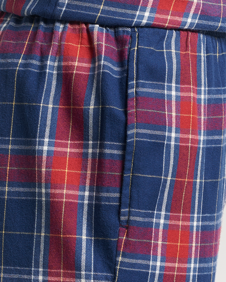 GANT Checked Flannel Pyjama Set Persian Blue