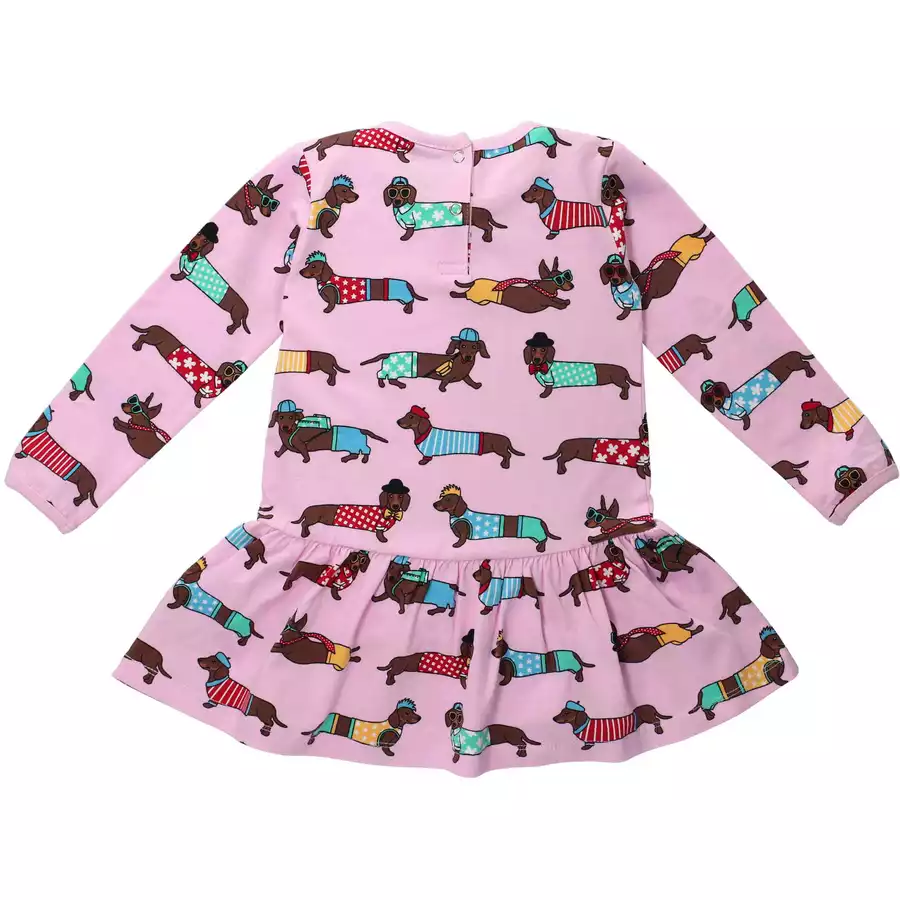Villervalla Kleid Dachshund rosa