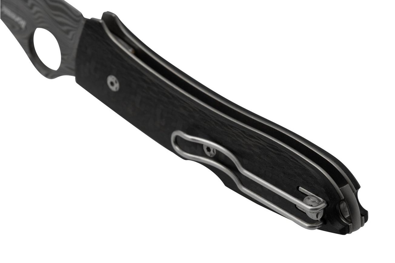 Spyderco SpyOpera C255CFPD Carbon Fiber, Damasteel, Sprint Run zakmes