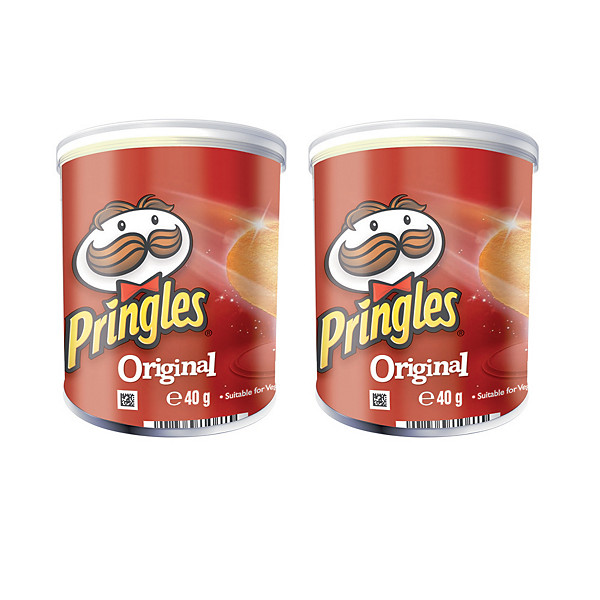 Biscuits salés Pringles Original, 2 boîtes de 40 g