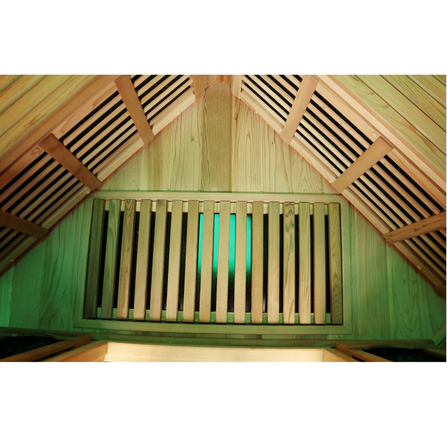 Dewello® Infrarotkabine Infrarotsauna TORONTO 152cm x 152cm inkl. 6 Vollspektrumstrahler, 3 Karbonstrahler, Farblicht