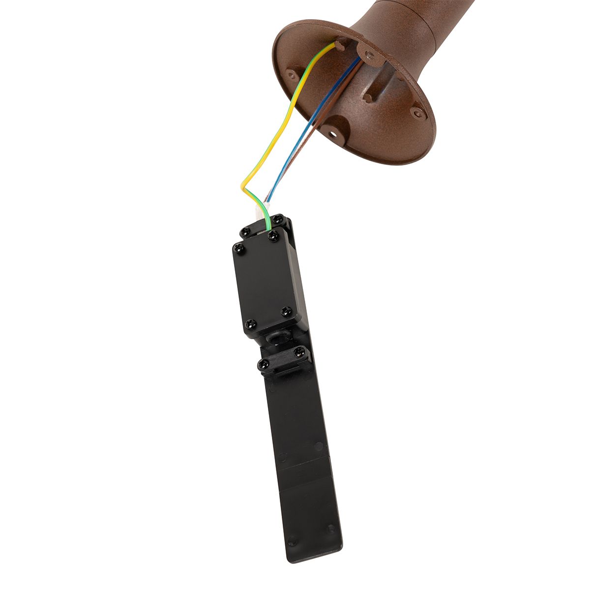 Modern buiten paaltje roestbruin 100 cm IP44 verstelbaar - Ciara