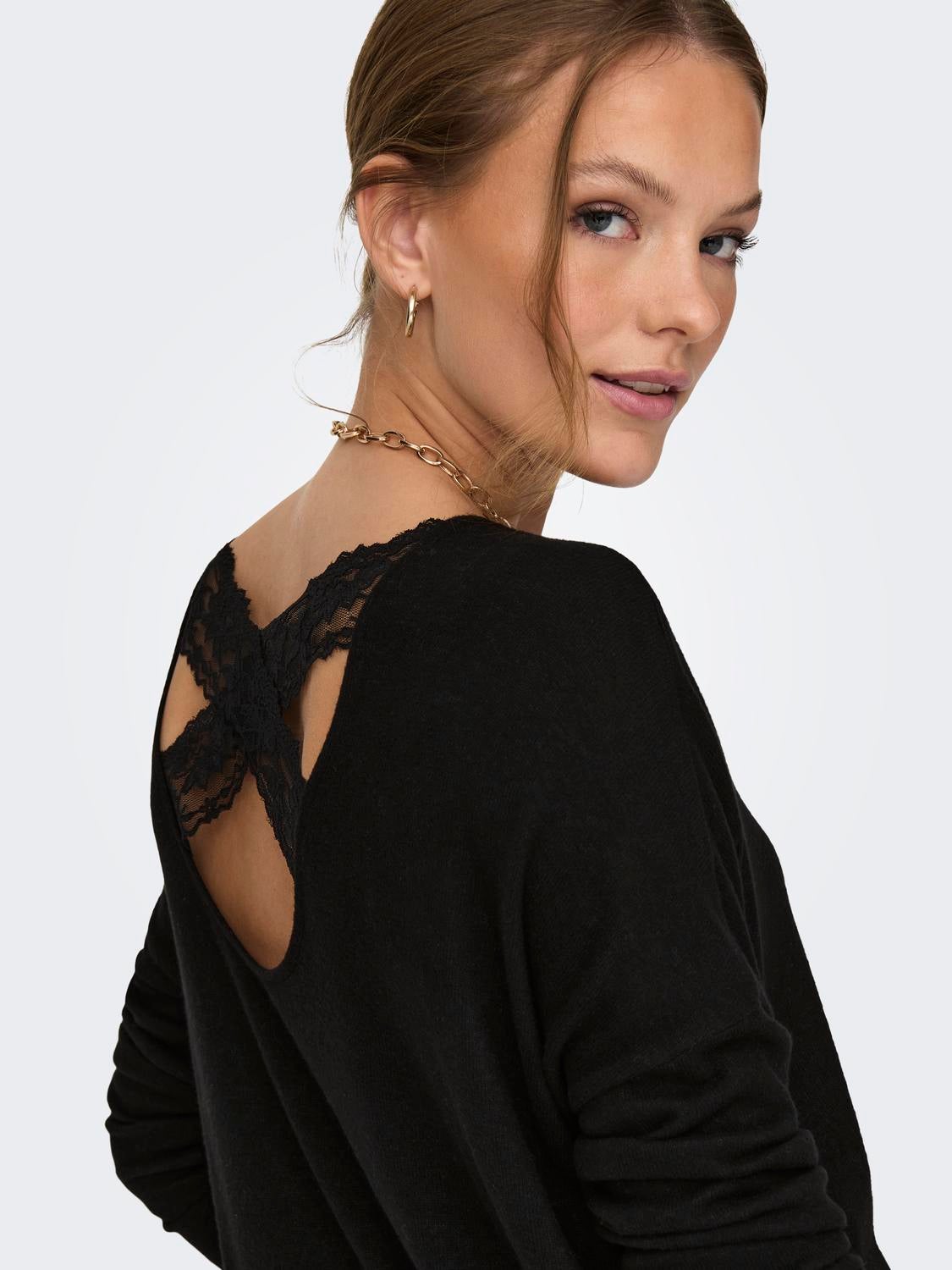 ONLKLEO Strickpullover Black