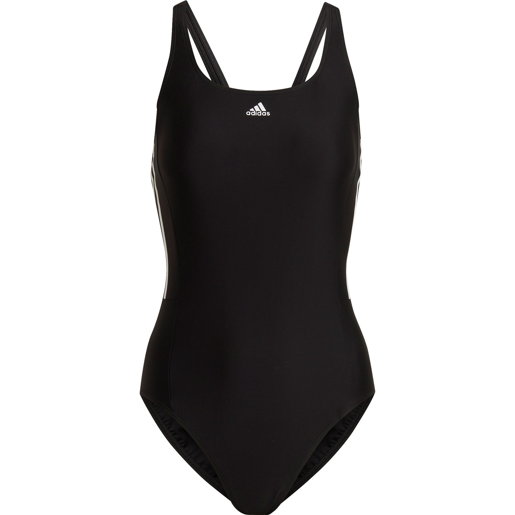adidas Mid 3-Streifen Badeanzug Damen schwarz