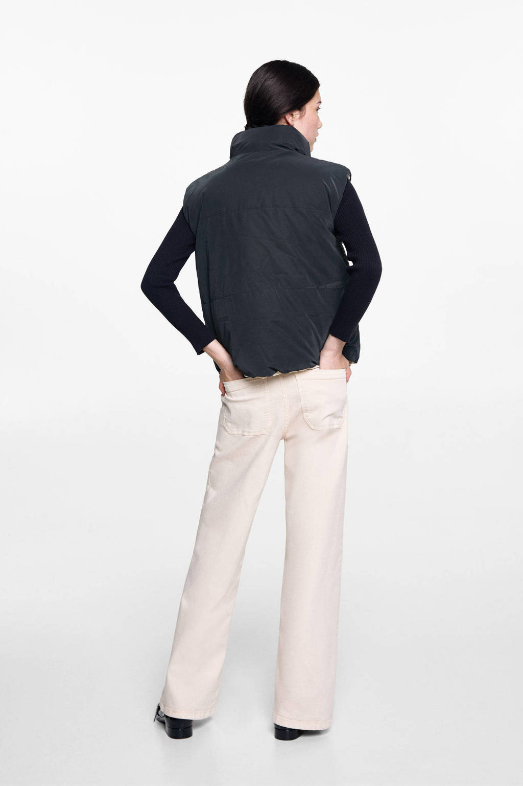 MANGO TEEN coated bodywarmer marine