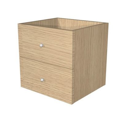 Jeu de 2 tiroirs pour bibliothèque MAXICOLOR - imitation chêne clair