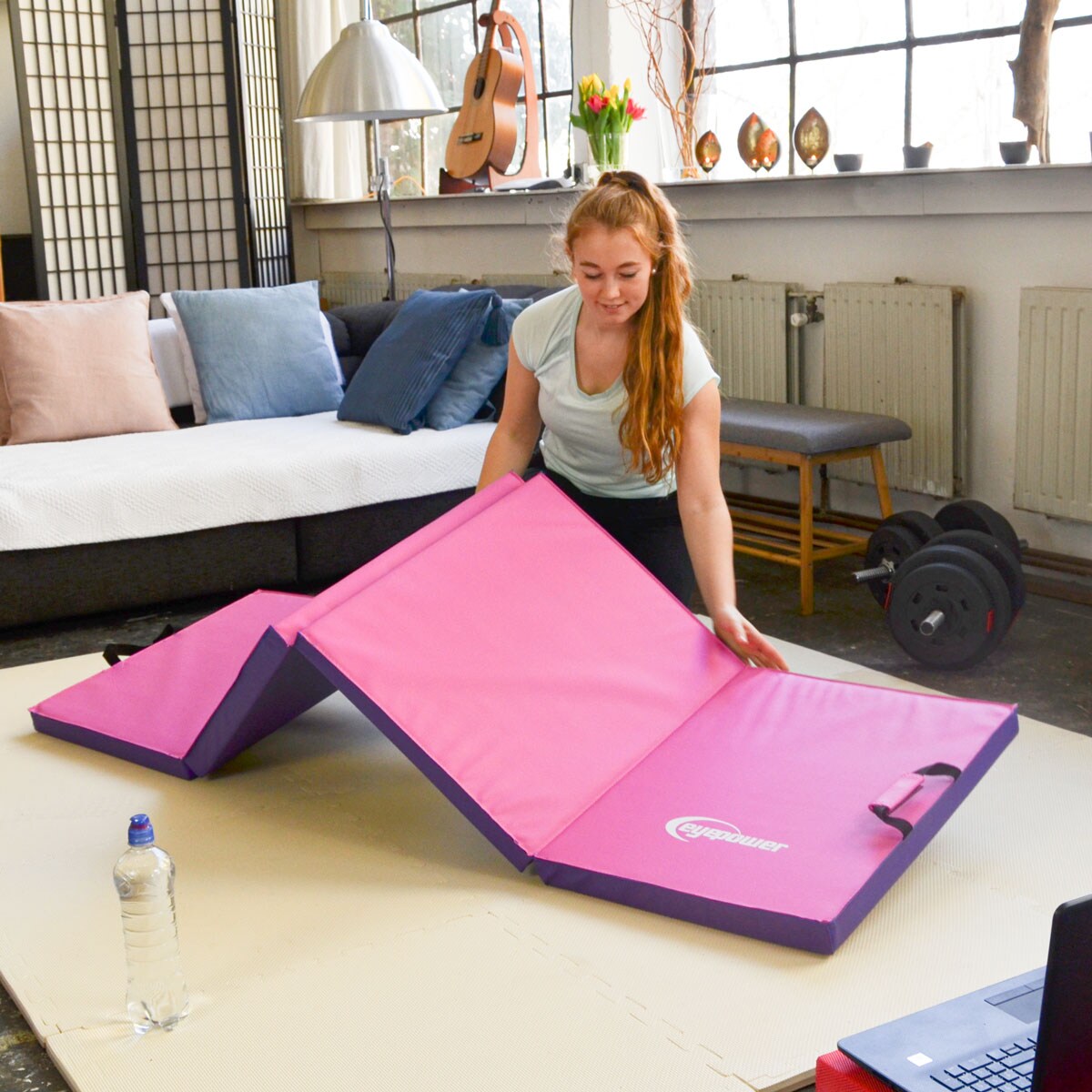 XL Gymnastikmatte 200x60x5cm - Faltbare Turnmatte
