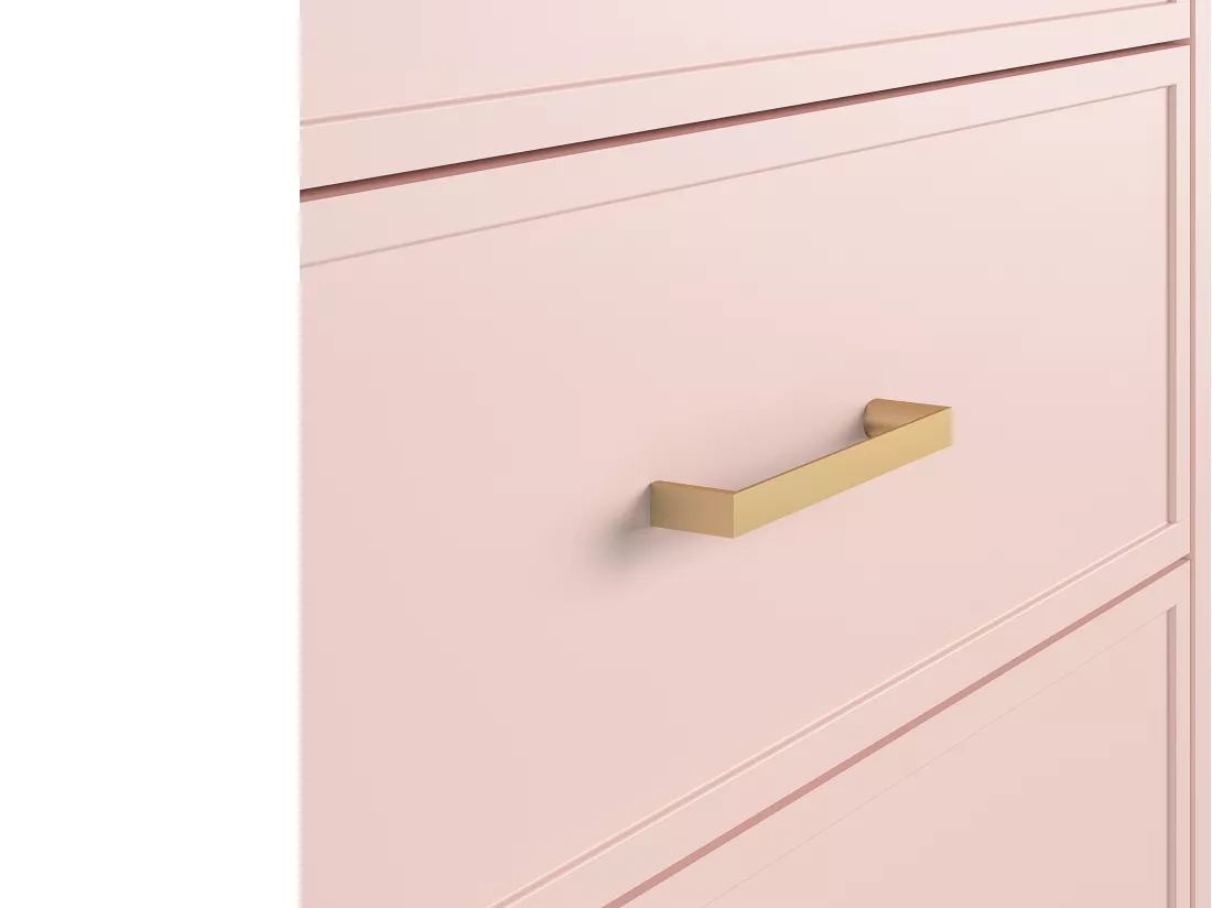 Westerleigh | Commode à 4 tiroirs en MDF rose