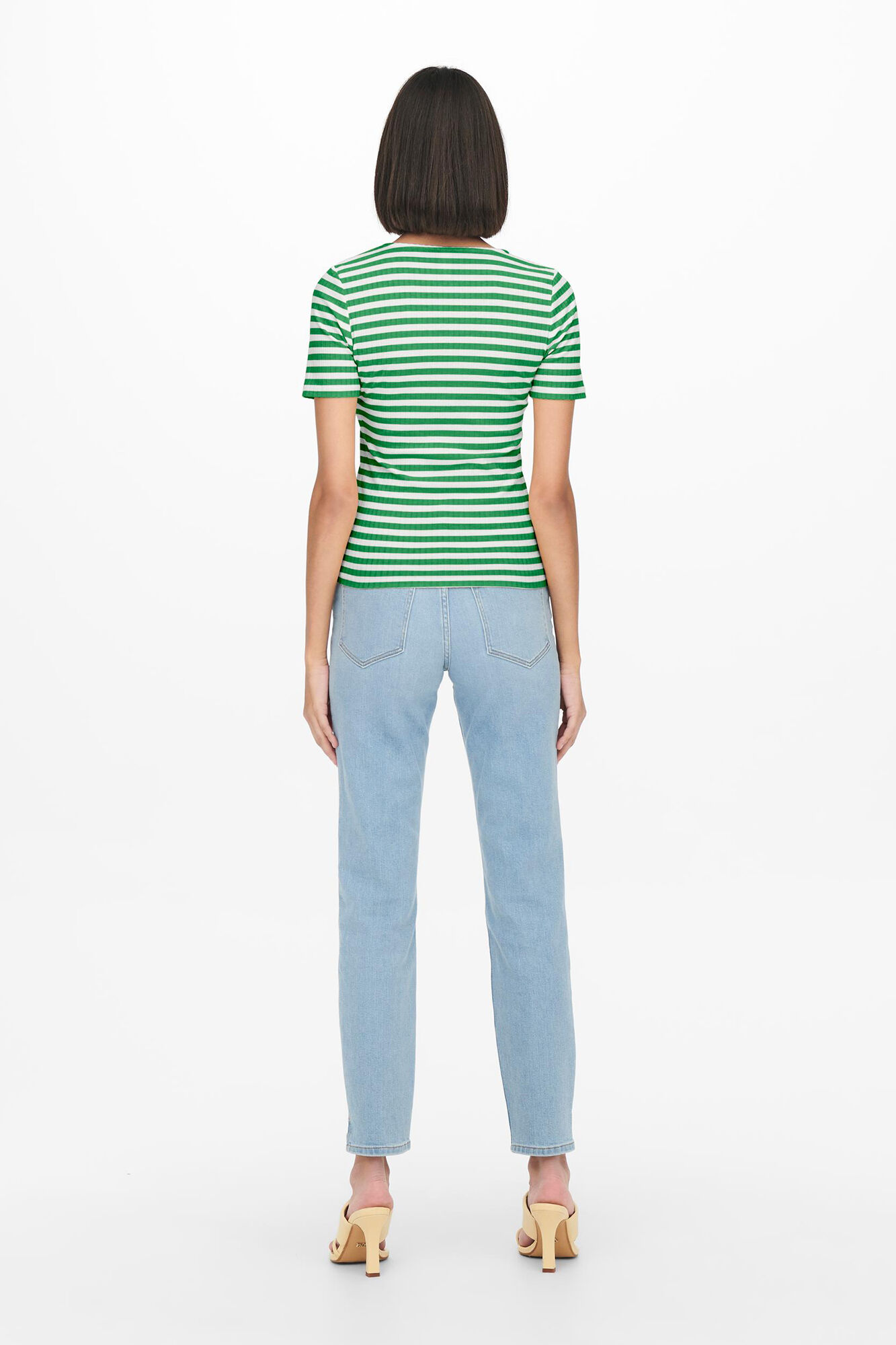 Blusa listrada de manga curta