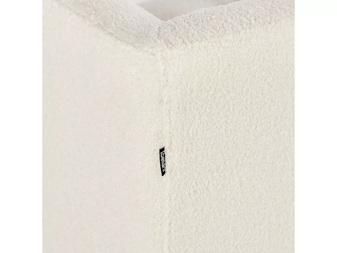 Canapé 3 places en tissu bouclé blanc cassé BYSKE