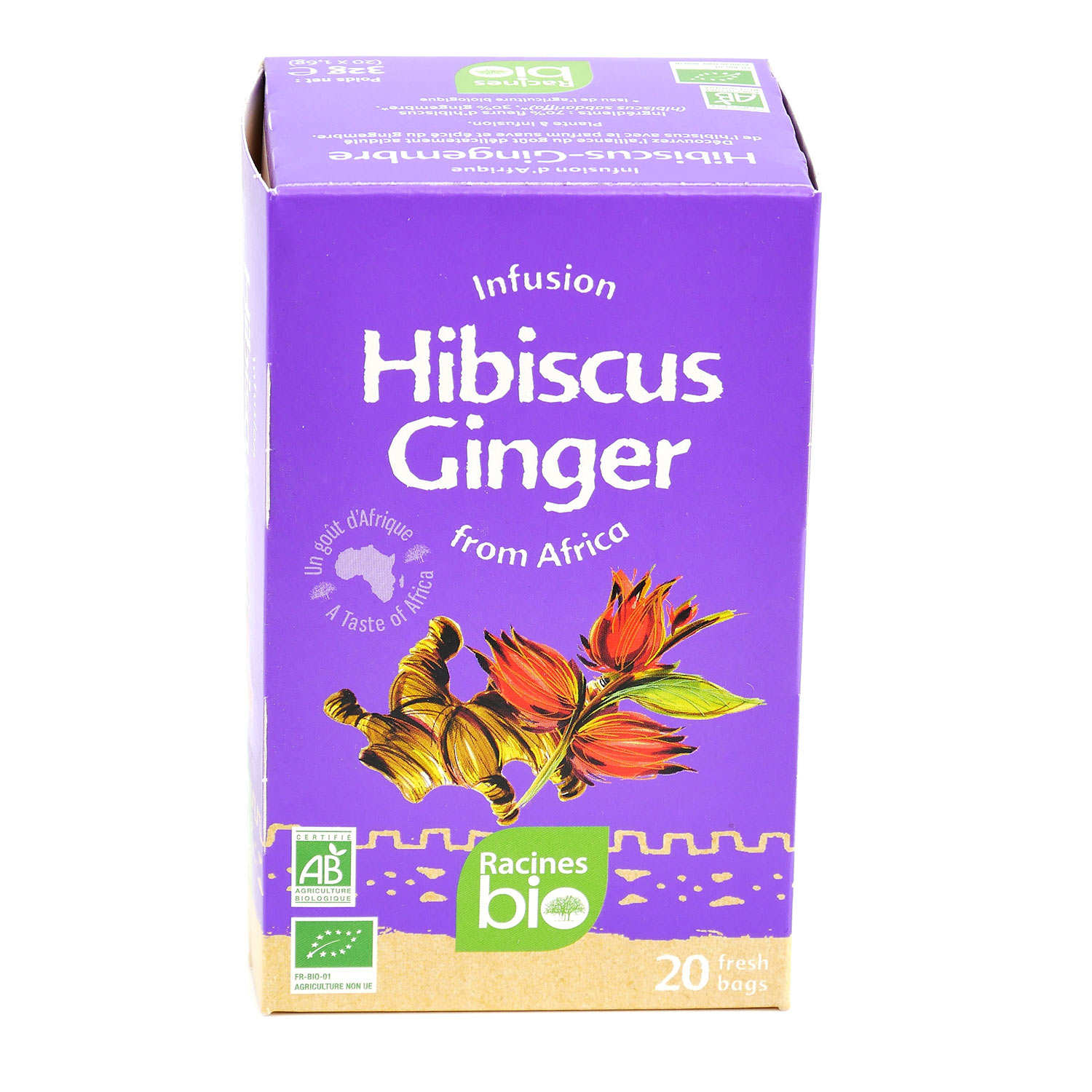 Infusion d'Afrique hibiscus-gingembre bio