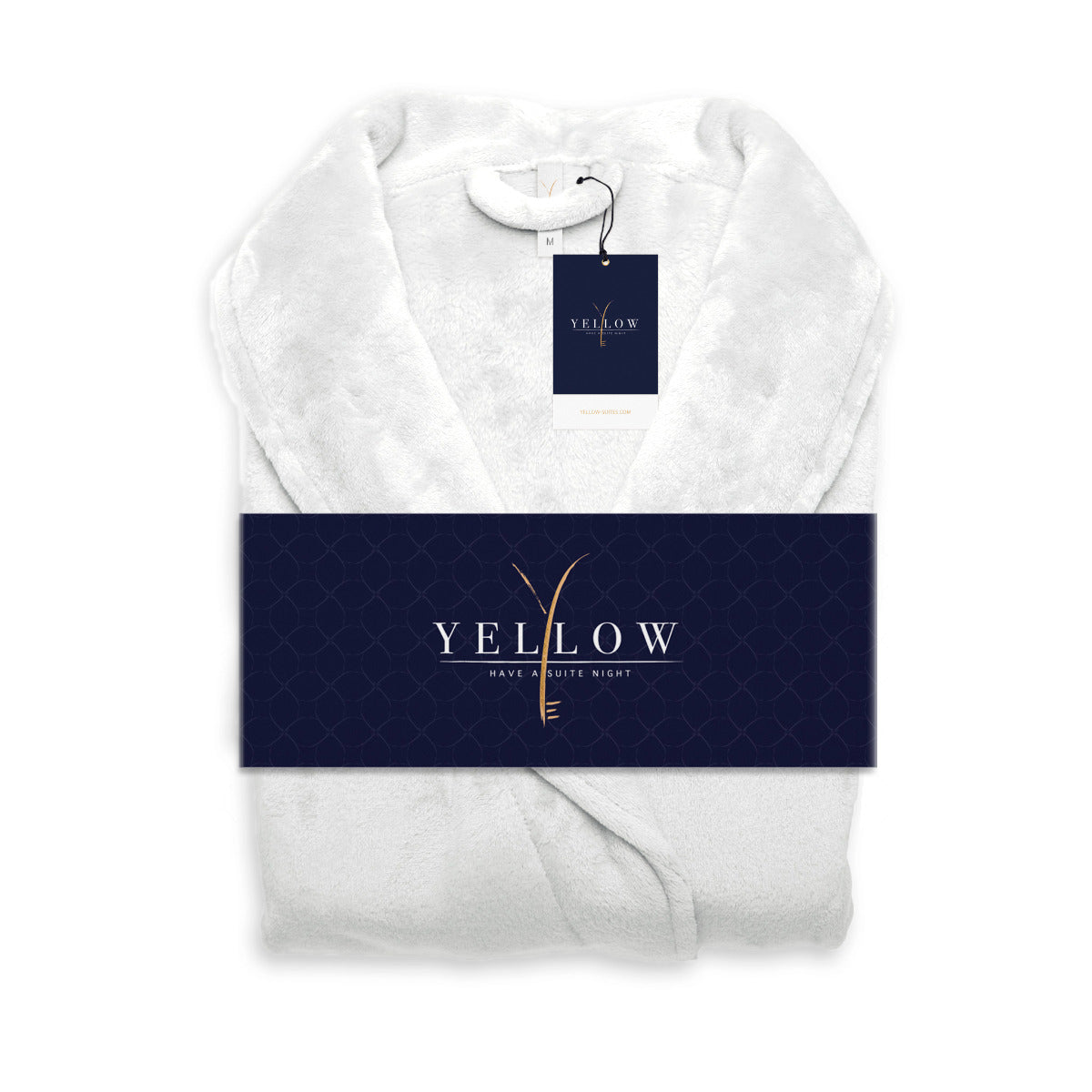 Yellow Fleece Badjas Bozzolo - white - S