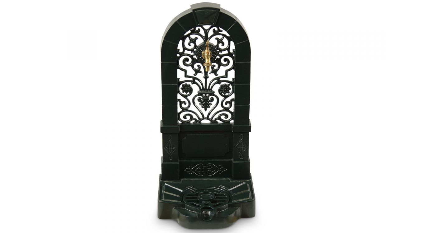 Fontaine de jardin fonte vert 35.5x31x74.5cm
