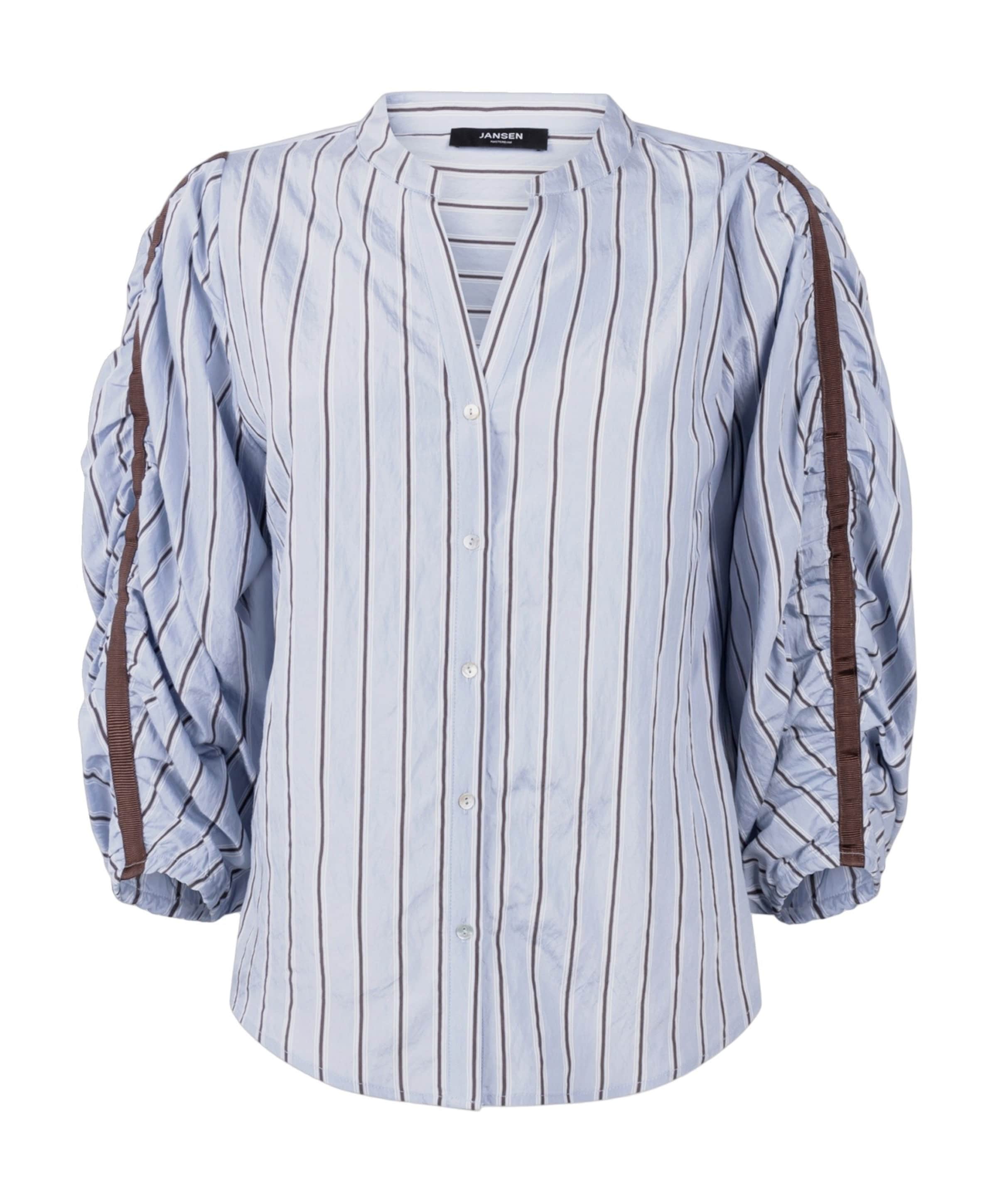JANSEN Amsterdam Dames blouse blauw