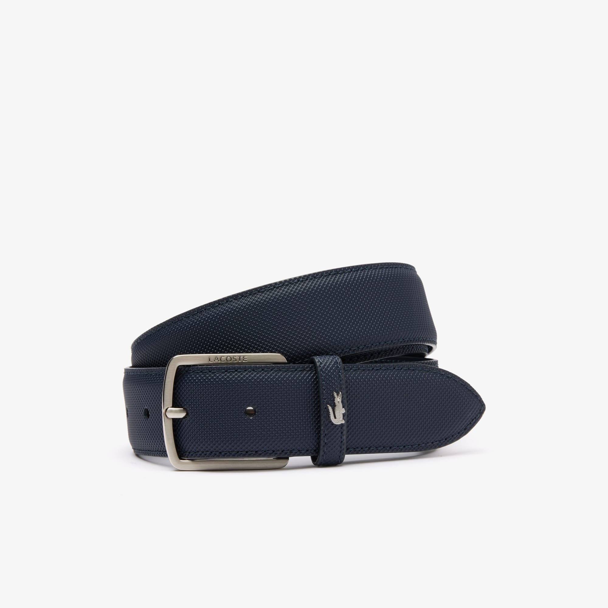 Ceinture Men's Classic en toile effet petit piqué Ceintures - Bleu - Lacoste - Homme
