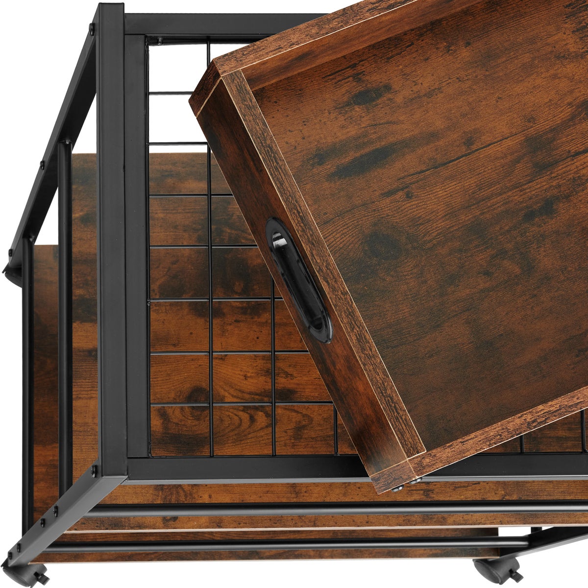 Serveerwagen tectake Worcester Industriële Stijl 65 x 41,5 x 87 cm