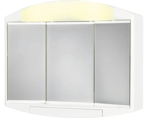 Jokey Elda spiegelkast, 59 x 15,5 x 49 cm, wit, 3-deurs, spaarlamp, IP20