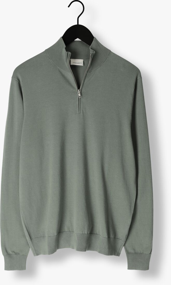 PROFUOMO groene profuomo trui pullover half zip