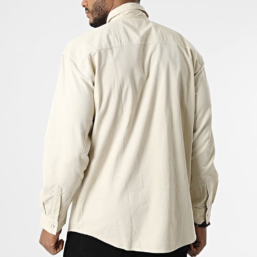 Chemise Manches Longues Velours VE403 Beige