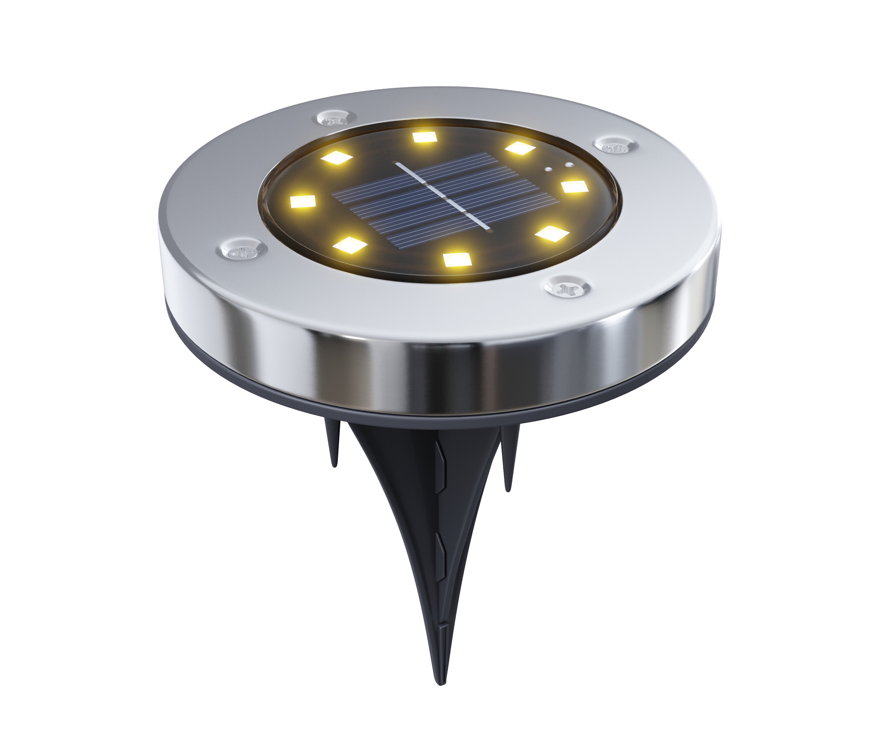 LED Solar Bodenleuchte 12 cm 8er Set