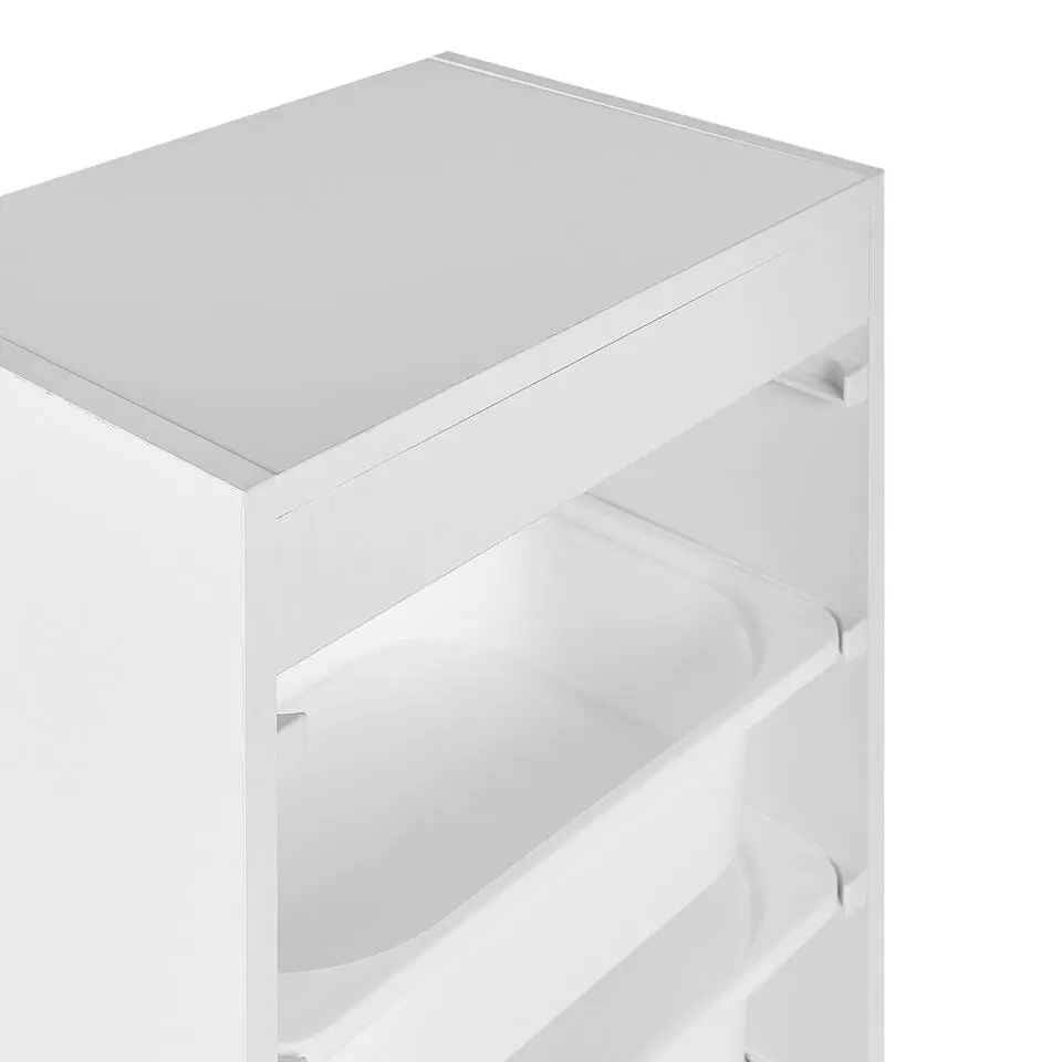 TOBIN - Kast met 4 lades - Wit - Vezelplaat