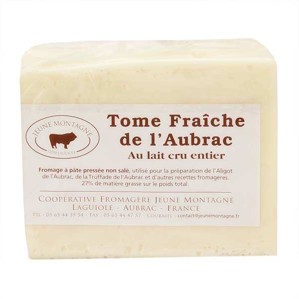 Tome fraîche au lait cru de l'Aubrac pour aligot