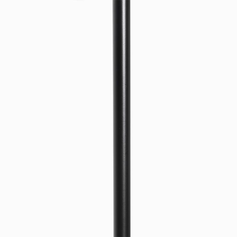 Vloerlamp zwart met goud met smoke glas 2-lichts - Zuzanna