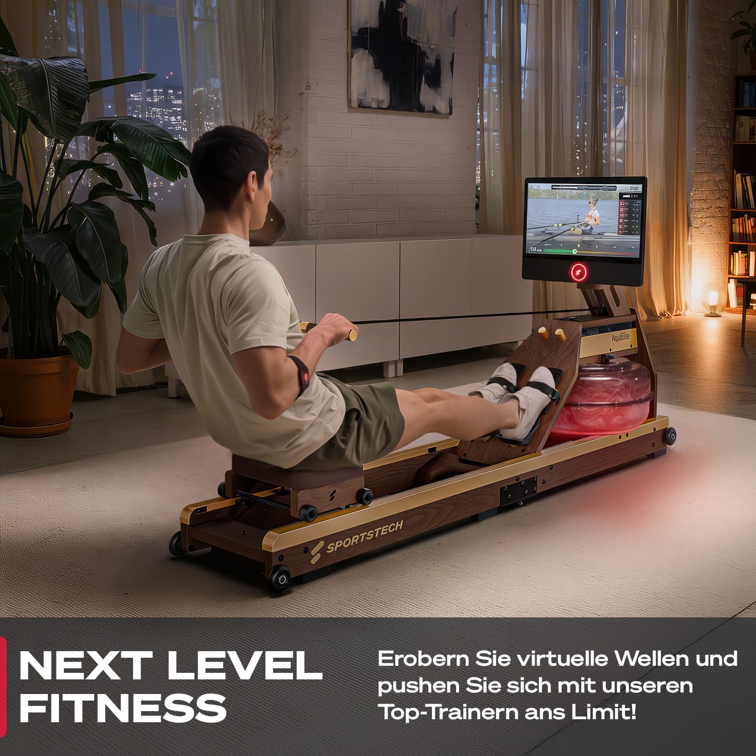 Aqua Elite Rudergerät Dunkelbraun 21,5
