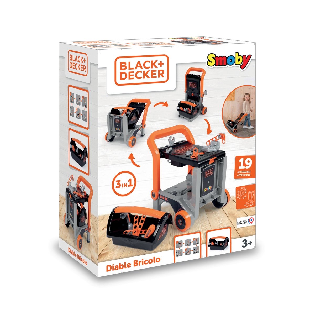 Diable 3 en 1 Black & Decker