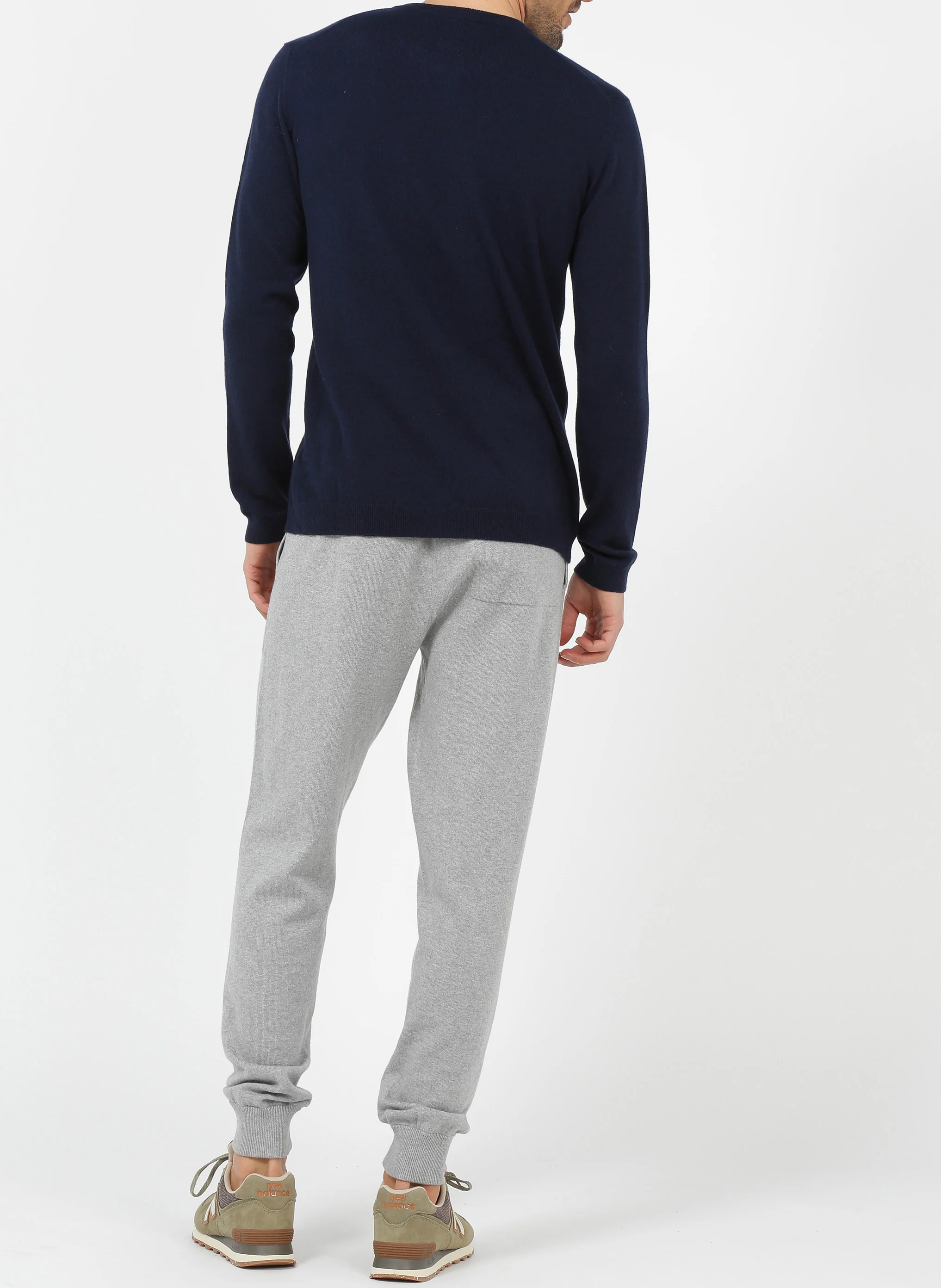 Pull col rond en cachemire regular fit | Bleu