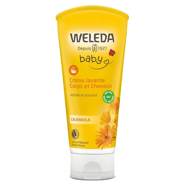 Creme de Limpeza Weleda Baby com Calêndula para Cabelo e Corpo 200ml