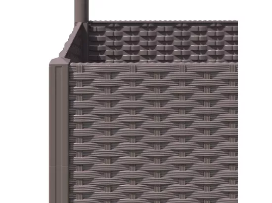 Jardinière avec treillis Marron 120x40x136 cm PP
