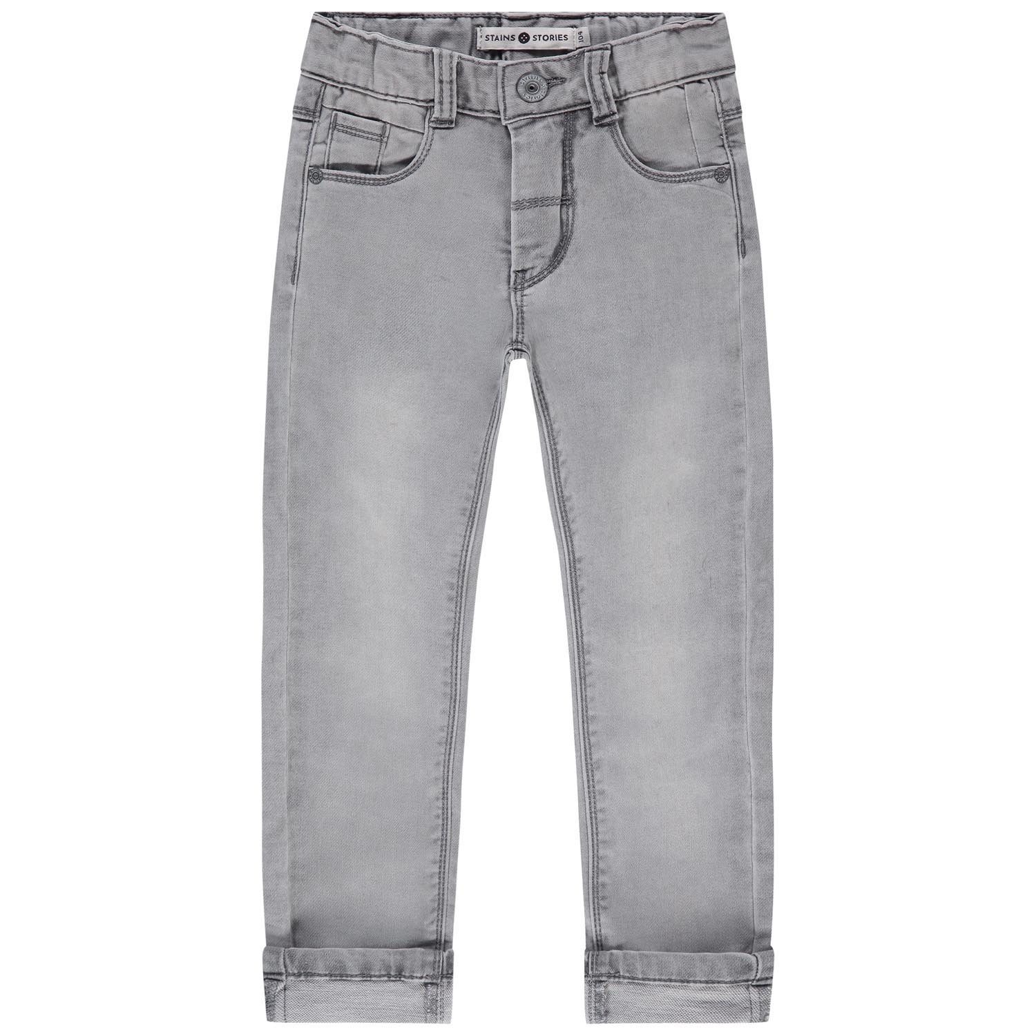 Stains & Stories peuter jeans  effen grijs