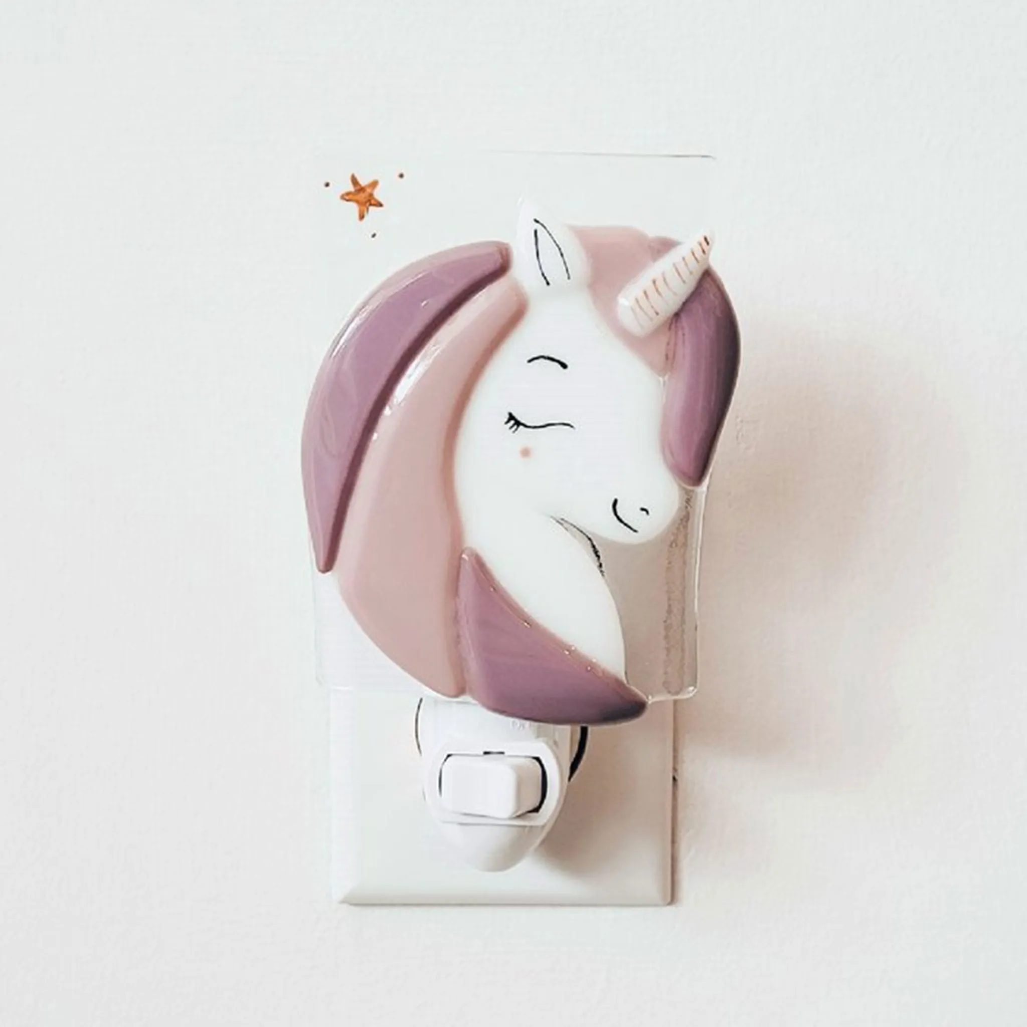 Veille sur Toi Veilleuse Licorne Lilas