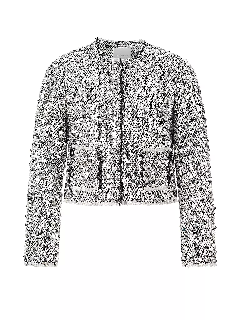 RICH & ROYAL Jäckchen Boxy Fit silber