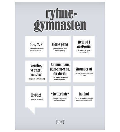 Dialægt Poster - 30x42 - Rytme-Gymnasten