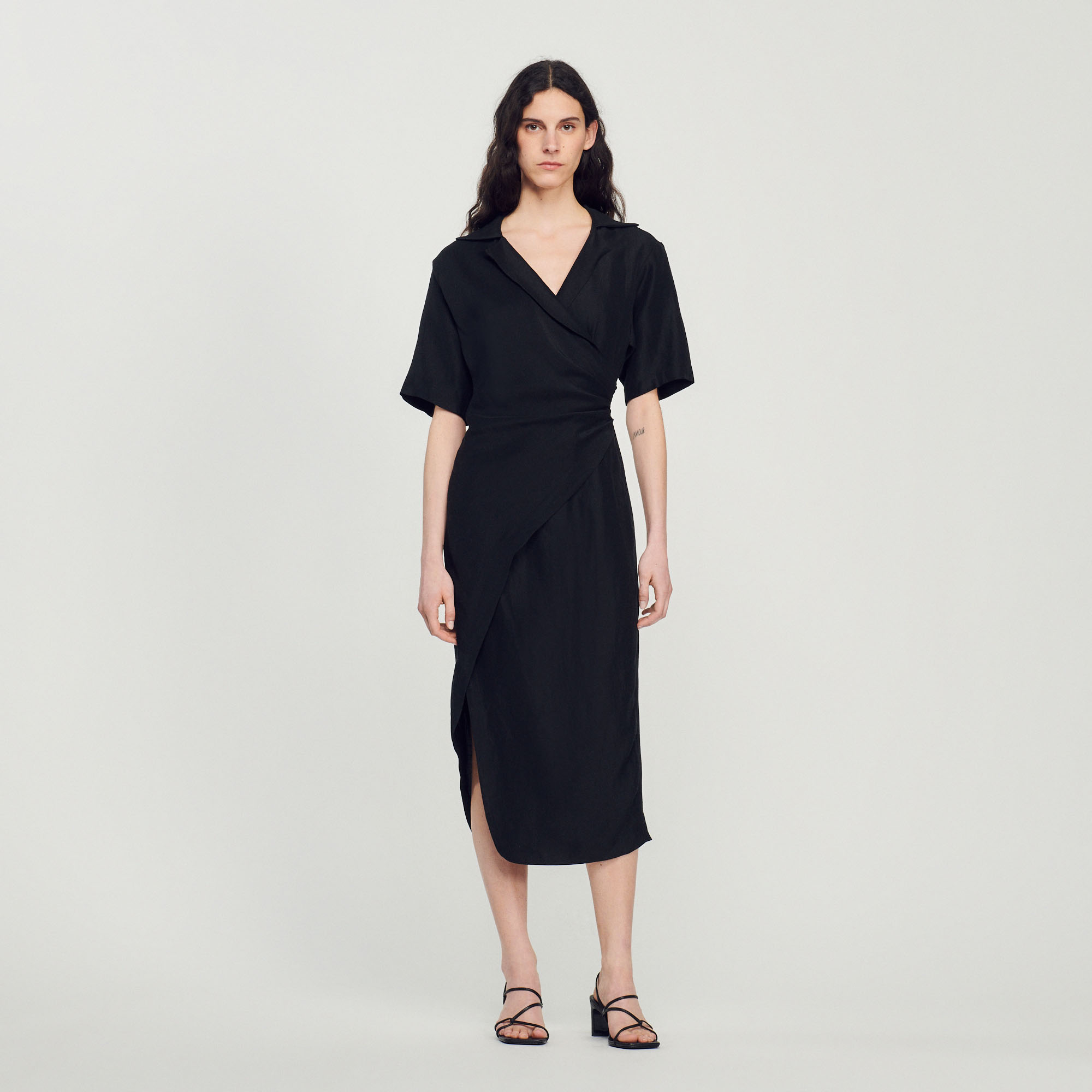 Robe drapee asymetrique