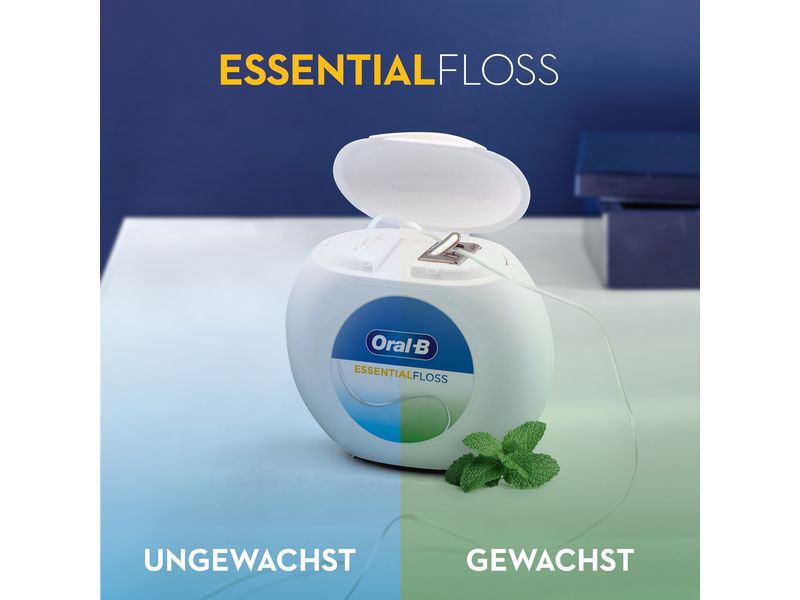 Oral-B Zahnseide Essential Floss gewachst Minze 50 m Gewachste Zahnseide mit Minzaroma