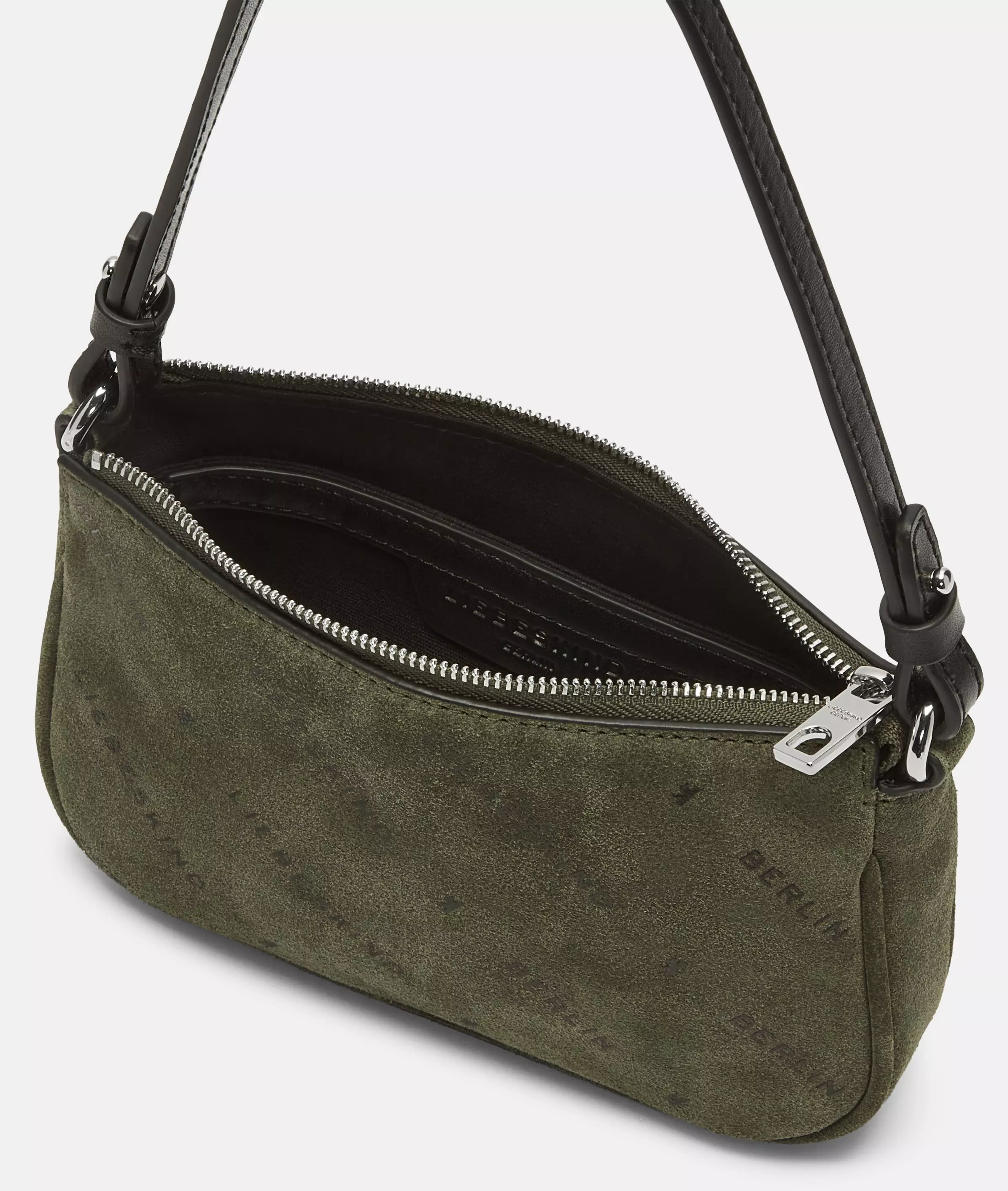 Monogram Crossbody XS Suede shoulder bag with Liebeskind Berlin lettering