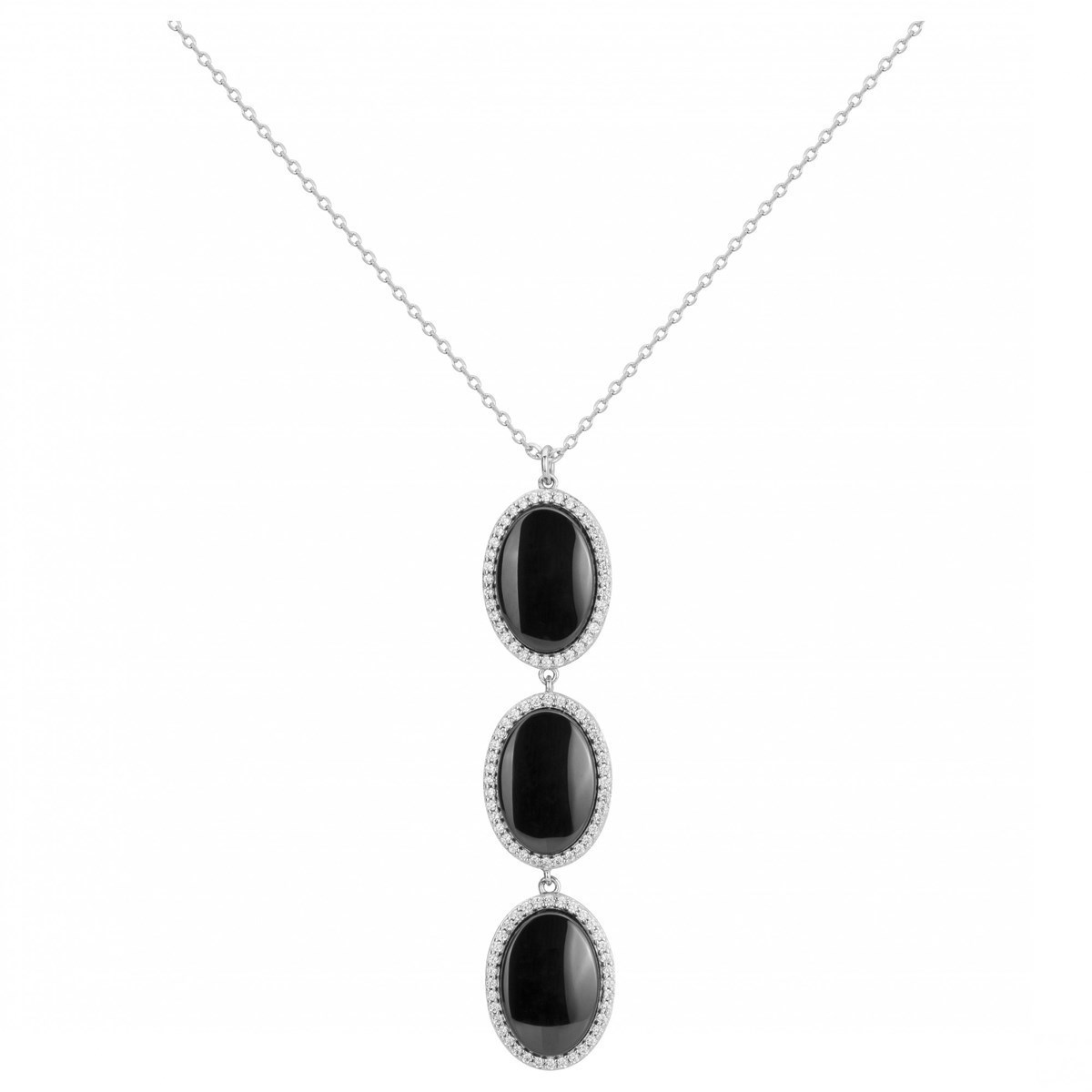 Collier en Argent 925 millièmes et oxyde de zirconium - blanc brillant